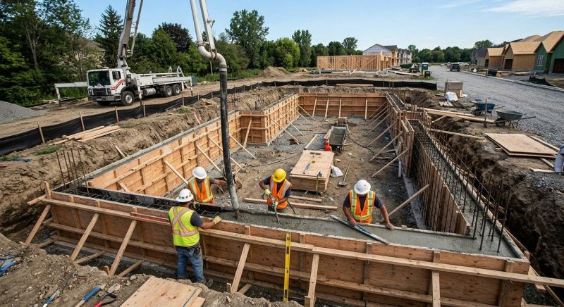 Concrete Foundation Pouring in Fredericksburg, VA